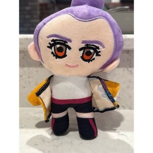 Demon Hunters Anime Character‎ Plush Toy Purple Hair Yellow Jacket Cute Collect